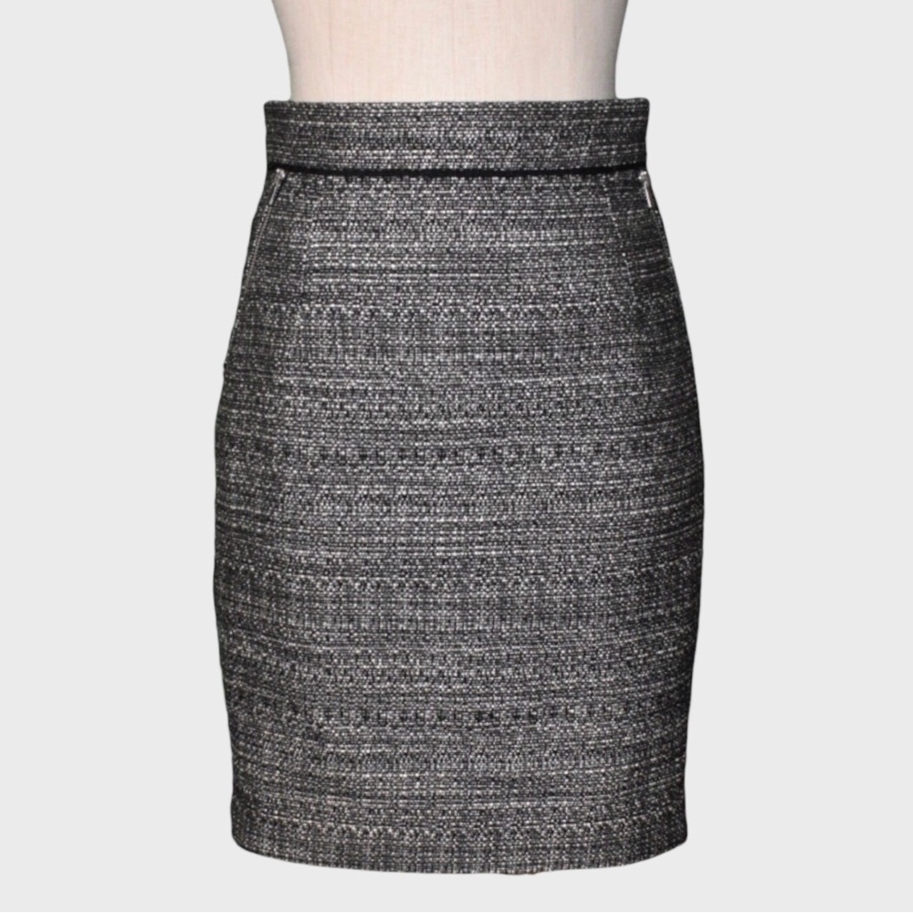 H&M Tweed Textured Pencil Skirt